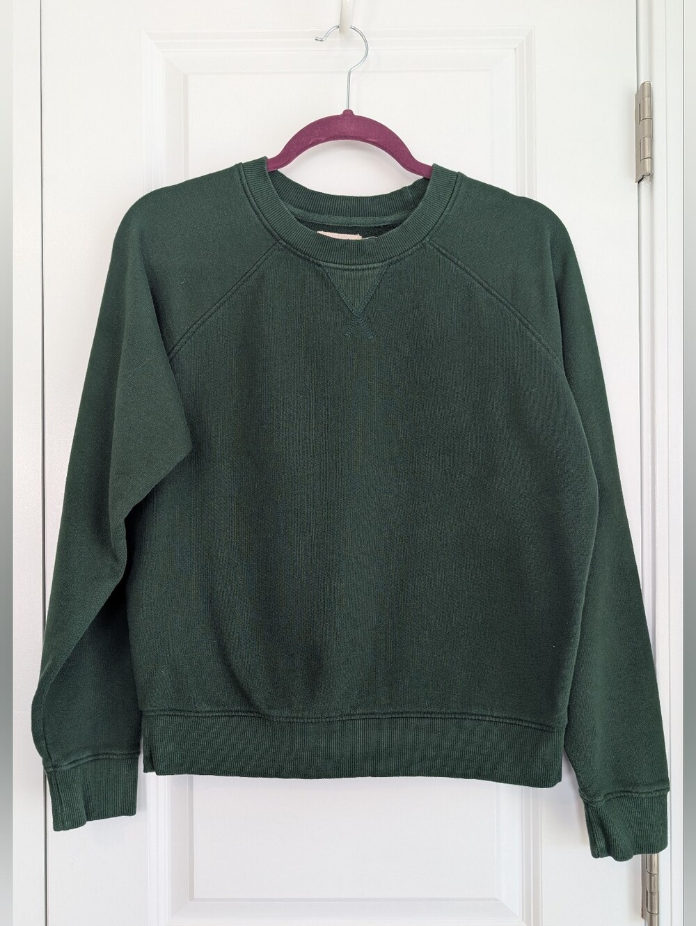 Pact Organic Cotton Crewneck Sweatshirt Forest Green Size Medium